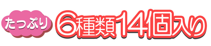 お菓子がたっぷり6種類13個入り